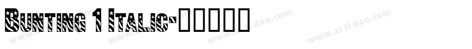 Bunting 1 Italic字体转换